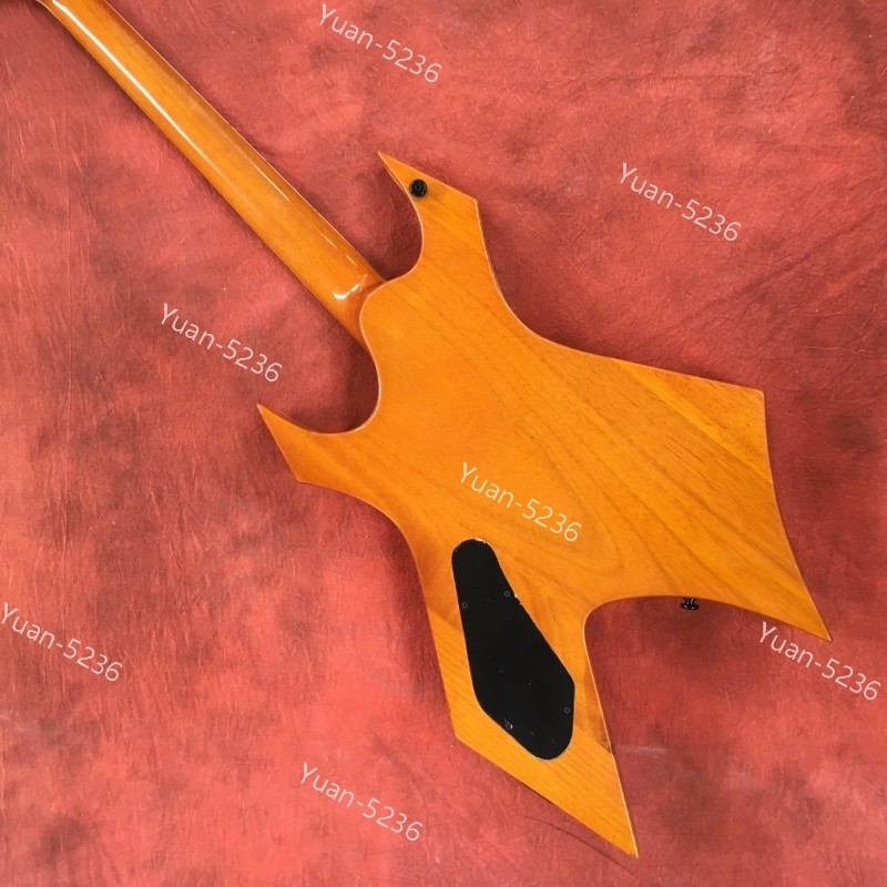 Solid Body Electric Guitar Translucent Yellow H-H Pickups Rounded Frets