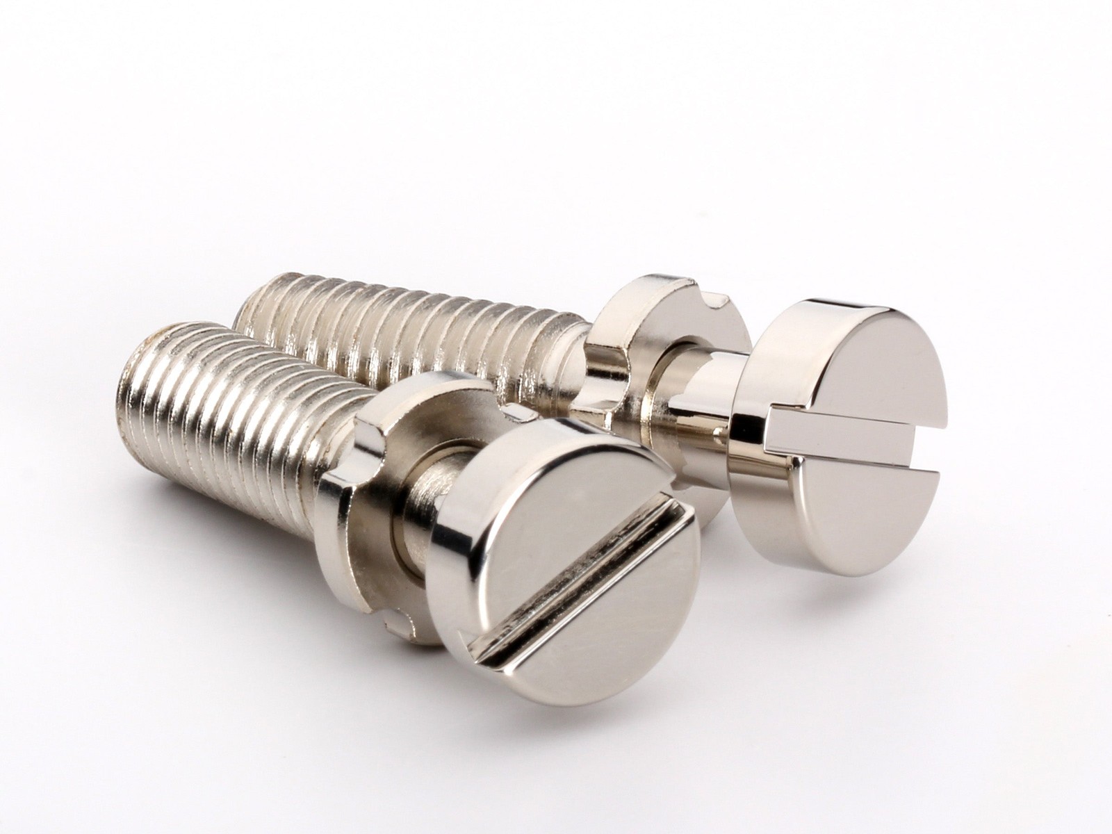 Music City Bridge Locking Tailpiece Studs, M8, Polished Nickel
