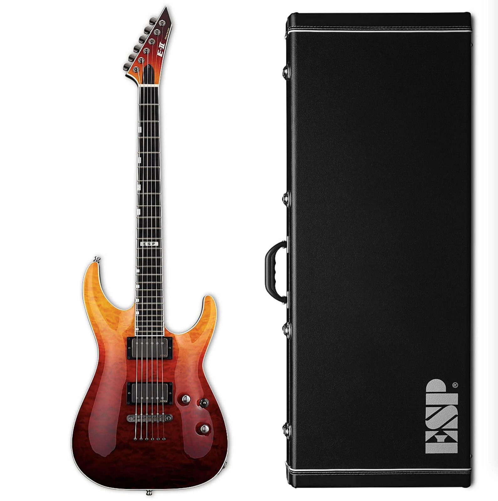ESP E-II Horizon NT-II Tiger Eye Amber Fade TEAFD + Case NT II NTII – B-Stock!