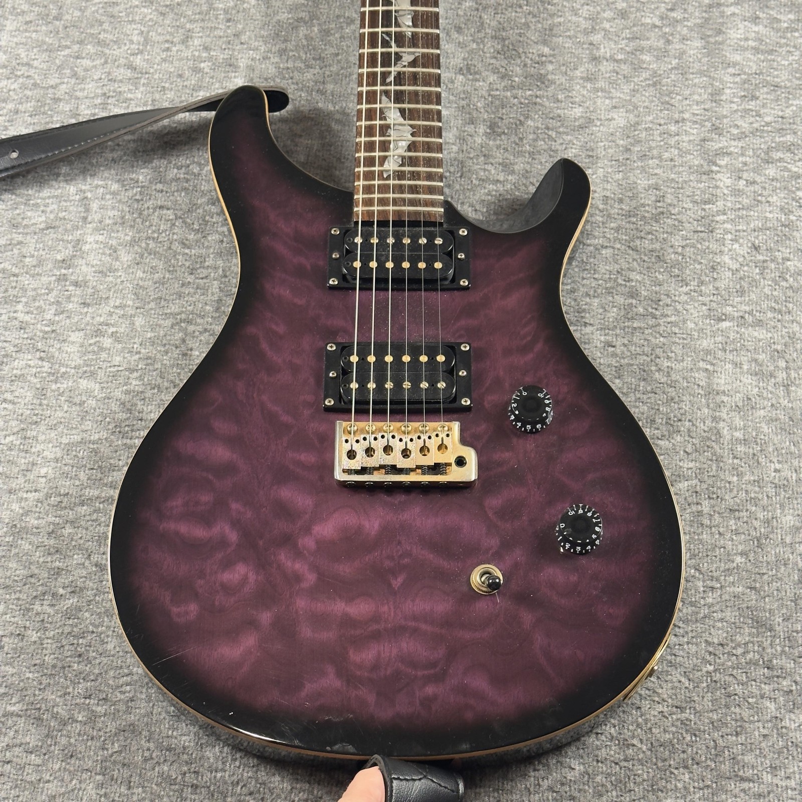 PRS SE Paul Allender Electric Guitar Purple Bats 2011 24 Fret Tremolo W/Gig Bag