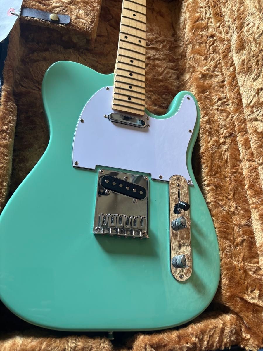 Telecaster Type Electric Guitar Surf Green Maple Fingerboard Fender Bridge