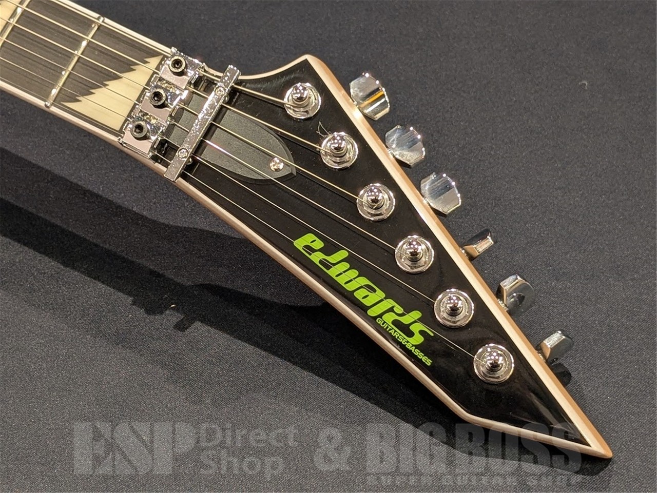 EDWARDS E-ALEXI GREENY / Black with Lime Green Pinstripe Skull #GG5pt
