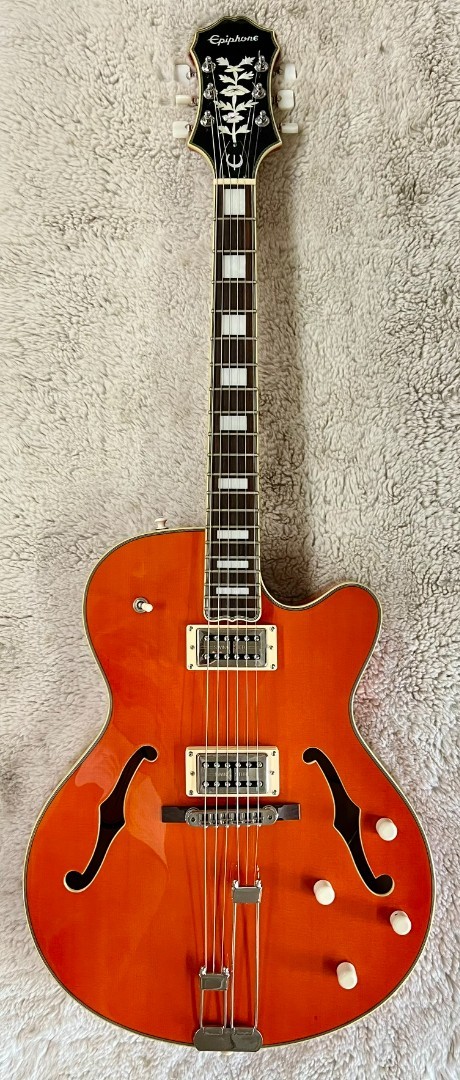 Epiphone Emperor Swingster Semi Hollow Electric Guitar, Sunrise Orange Finish