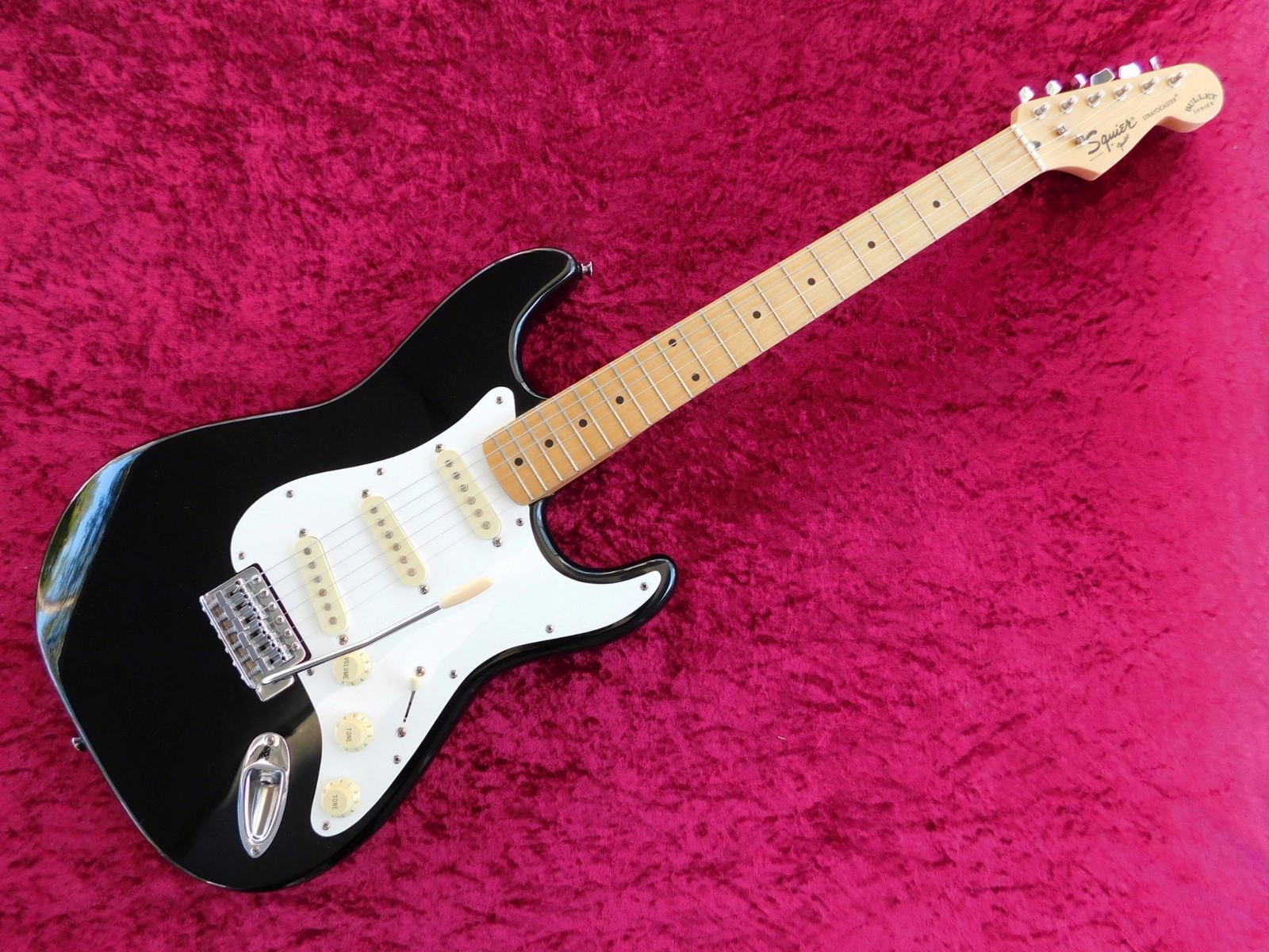 Korean Made Squier Bullet Stratocaster,Black,SSS, Maple Neck, All Original, Nice