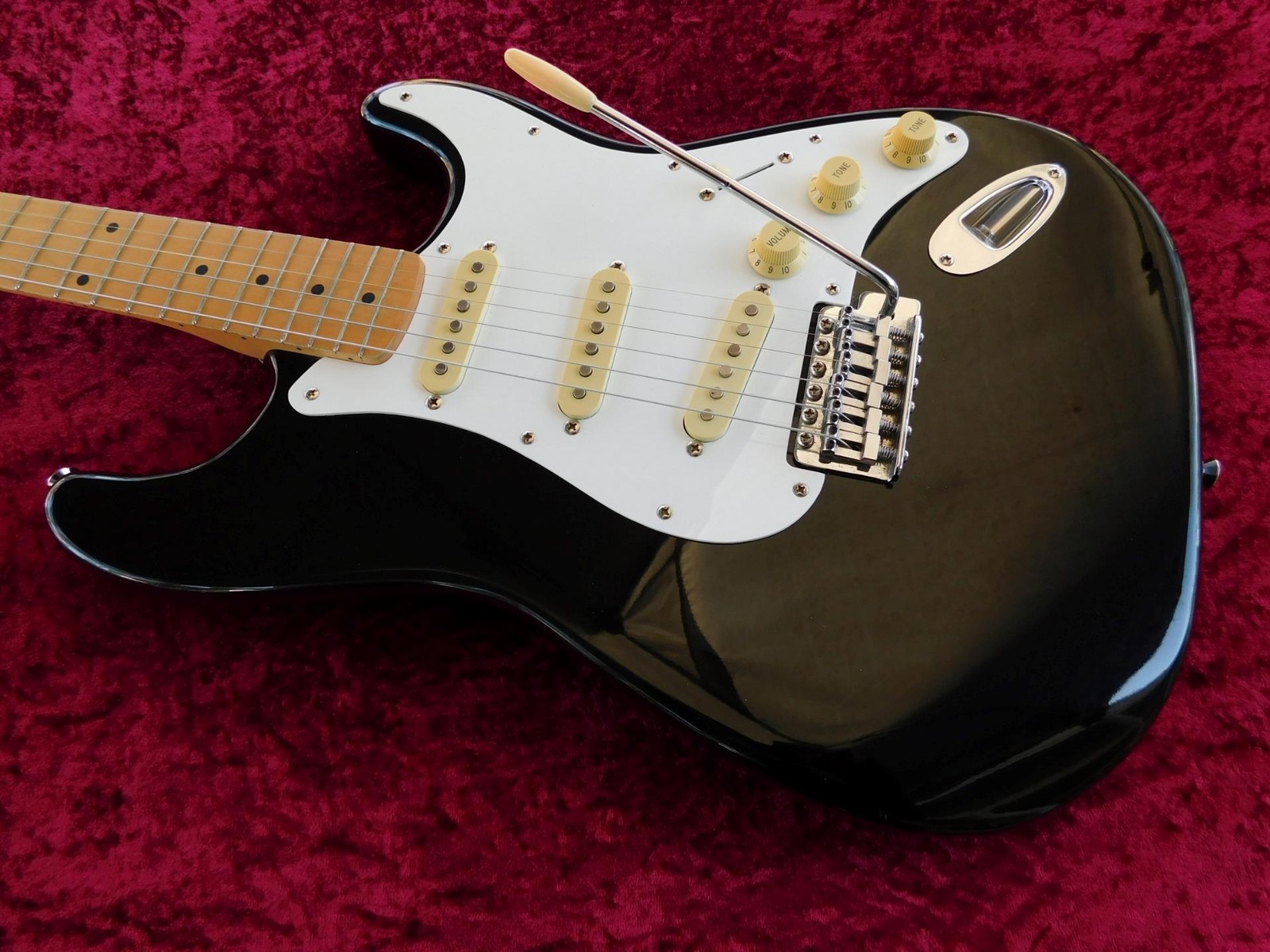 Korean Made Squier Bullet Stratocaster,Black,SSS, Maple Neck, All Original, Nice