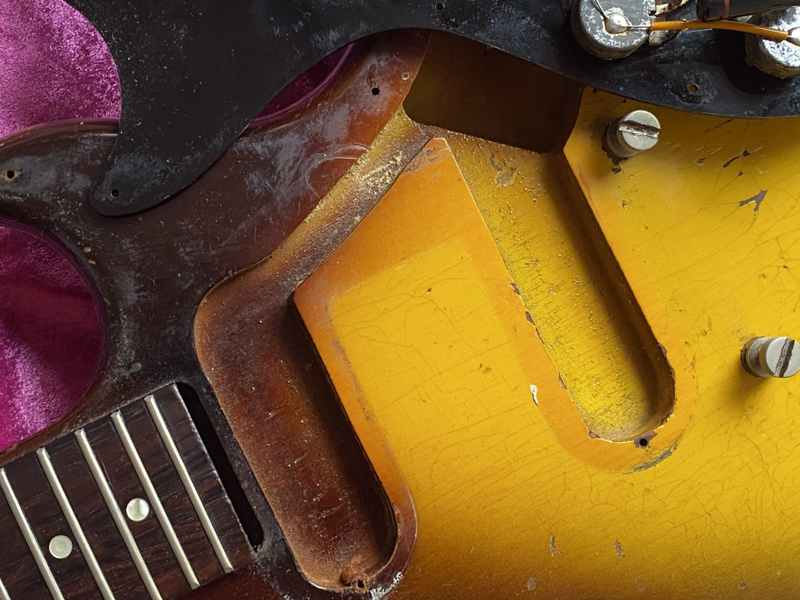 1960 Vintage Gibson Melody Maker Sunburst Vintage Electric Guitar All Orig Parts