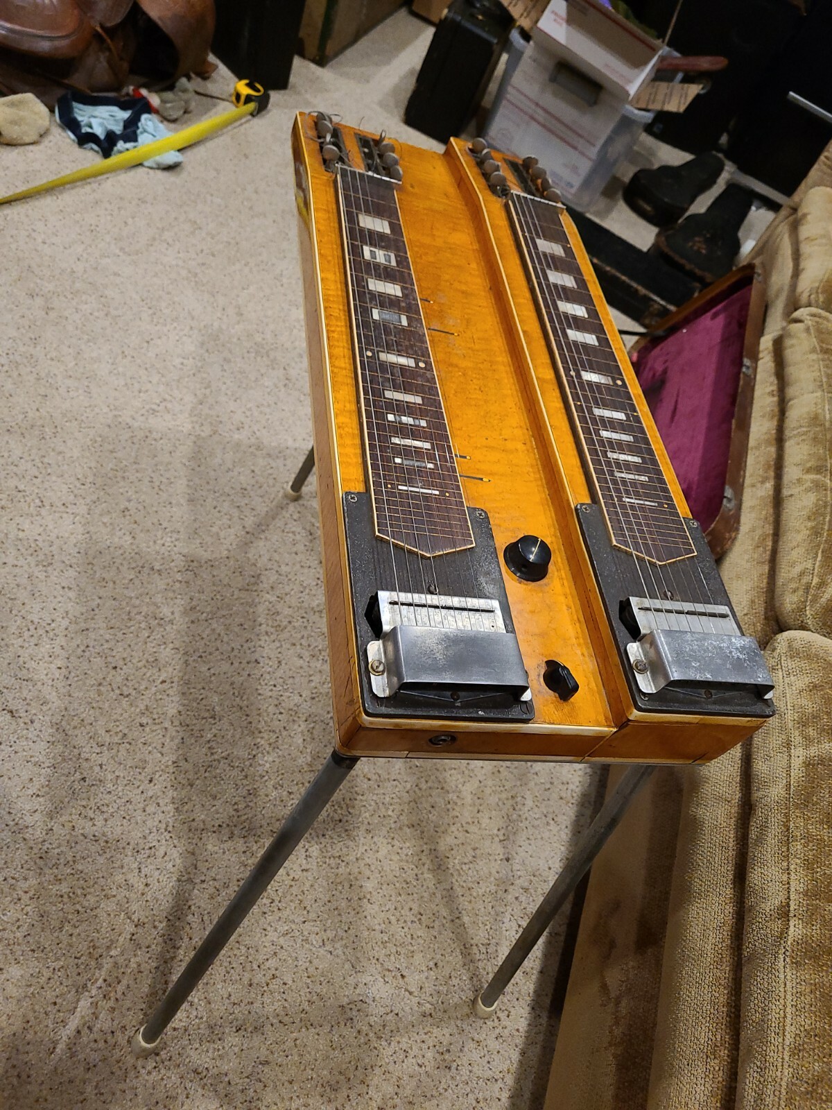 Gibson Console Grande F907-7 Double dual Tabletop lap steel Guitar Stand USO