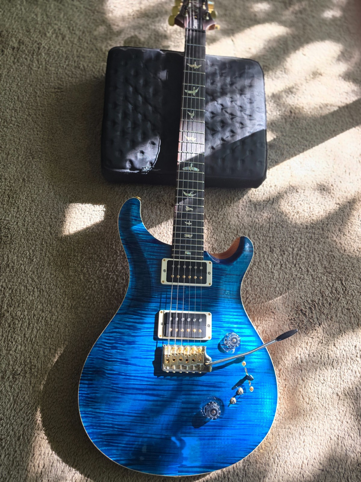 2020 Paul Reed Smith Custom 24-08 10-Top – Excellent – Ocean Blue, Pattern Thin