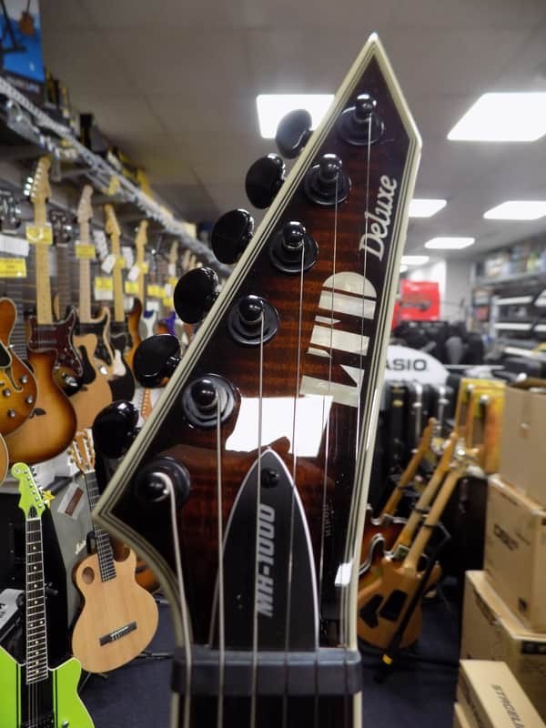 ESP LTD Deluxe MH-1000 Electric Guitar- Dark Brown Sunburst w/ Hardcase