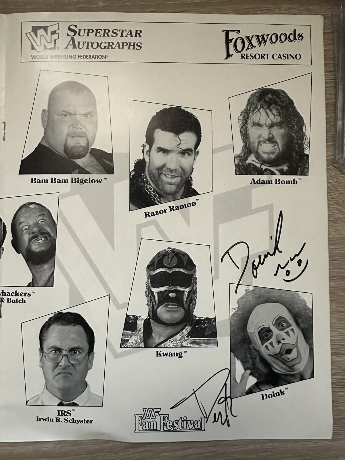 WWE WrestleMania, Autographed Vince McMahon Blassie Monsoon Skaaland Program