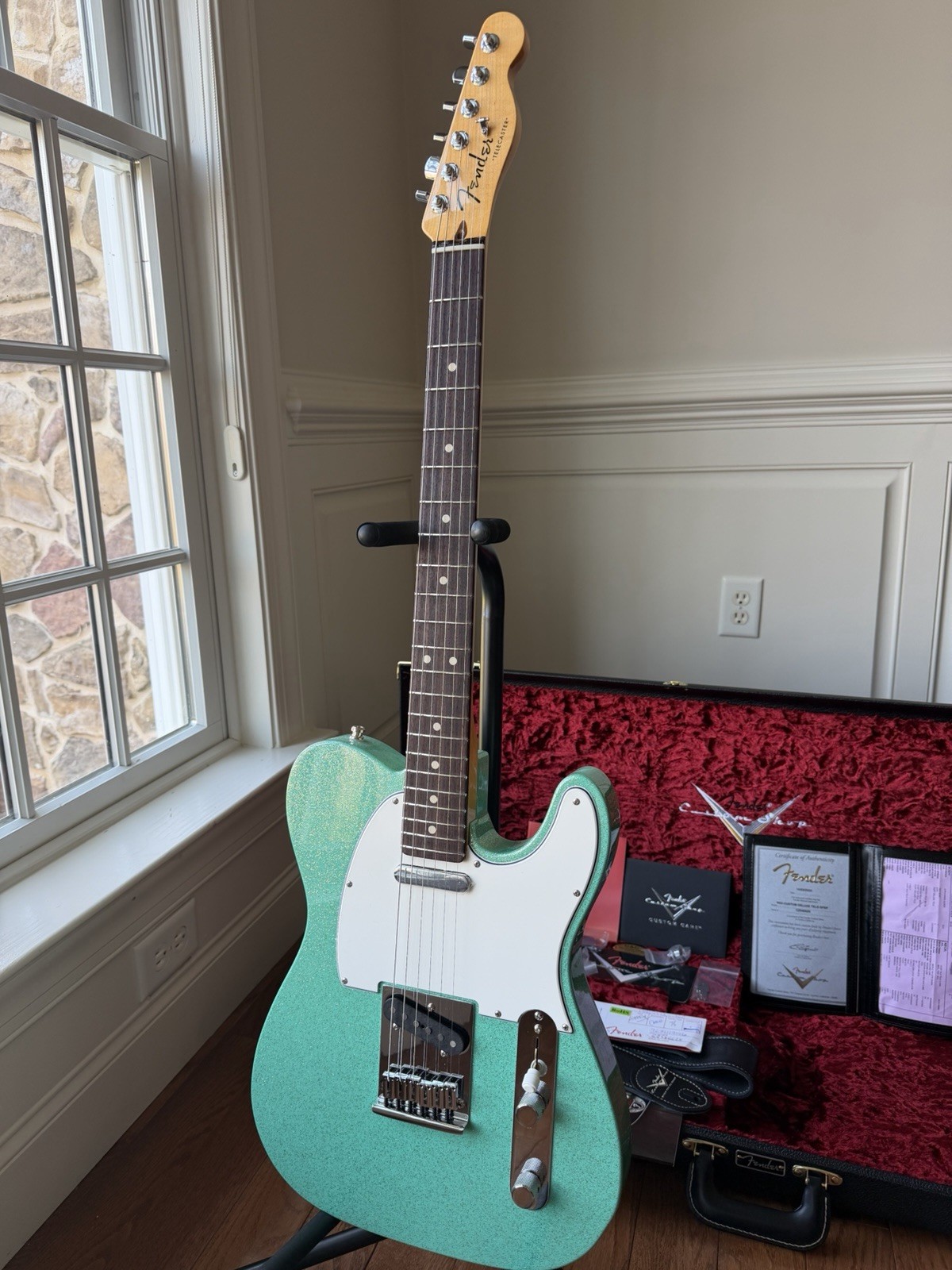2025 Fender Custom Shop Telecaster W25 Custom Deluxe NOS Seafoam Green Sparkle