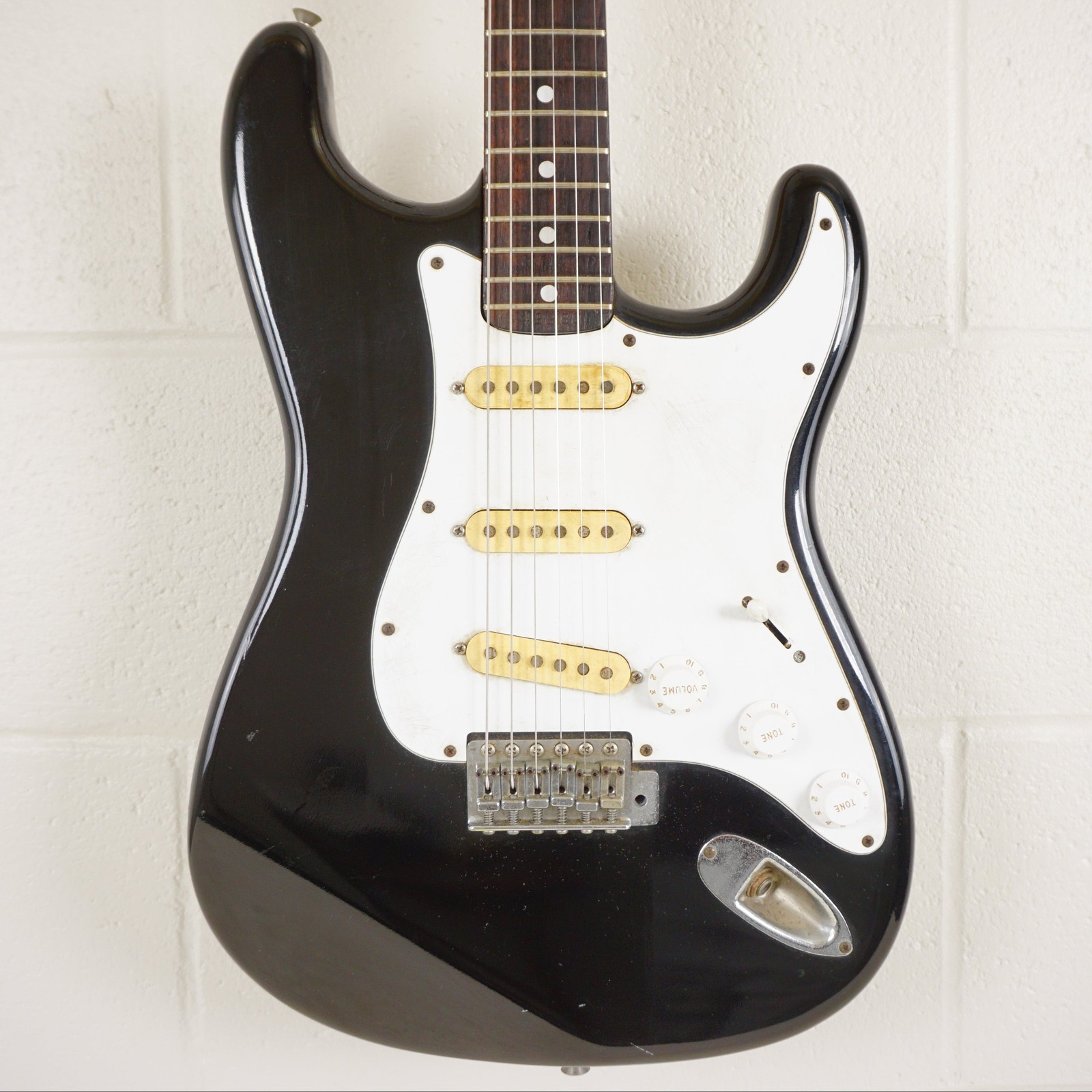 Fernandes Burny Custom Strat Black MIJ Vintage Electric Guitar