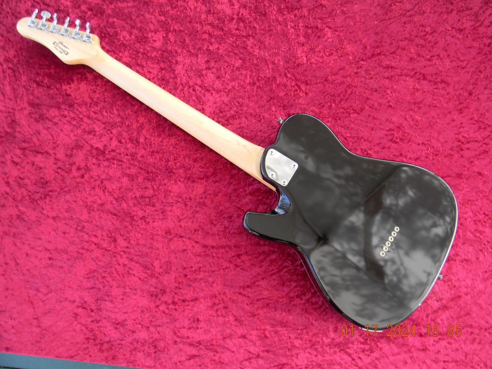 Grote GT-150 Super Series Semi Hollow F Hole Flame Top Electric Guitar, Nice