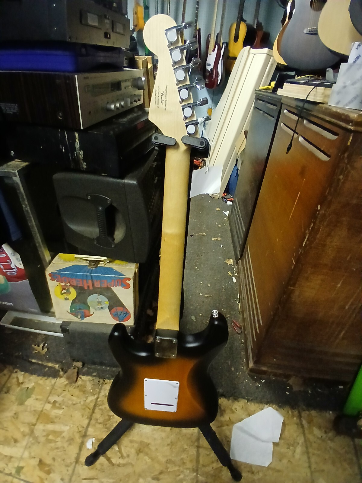 new model SATIN FINISH SQUIER by Fender guitar- new LUTHIER SET UP w/extras