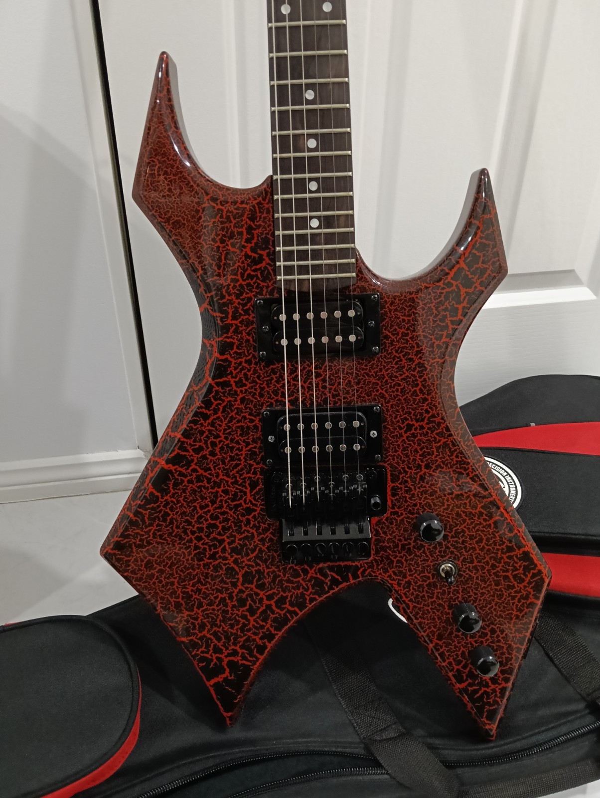 B.C. Rich Stranger Things Hellfire Club NJ Warlock #595/2000 Mint – Red Crackle