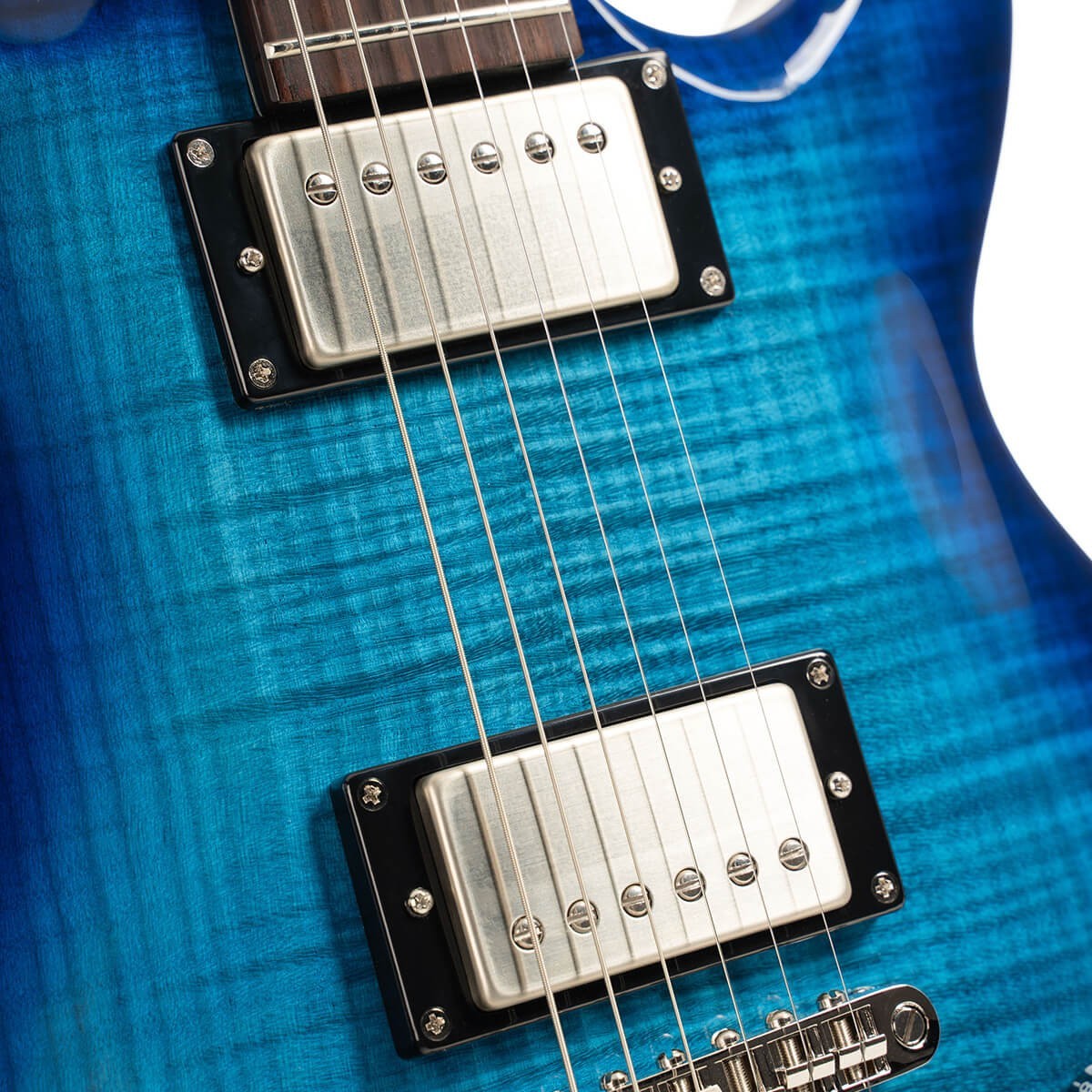 Cort M600 Blue Burst Flame Maple Top Double Cutaway Electric Guitar