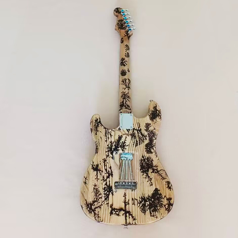 6 String Ash Lightning Struck Wood Electric Guitar