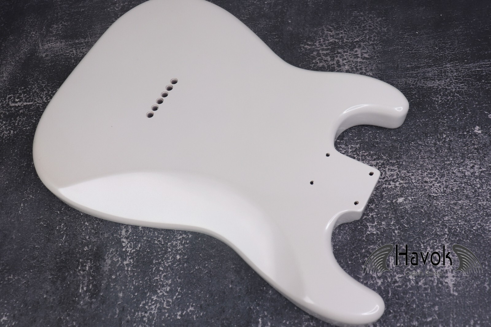 Hard Tail F-hole Metallic White Mahogany body, Custom S-Style Body, Vintage ST G