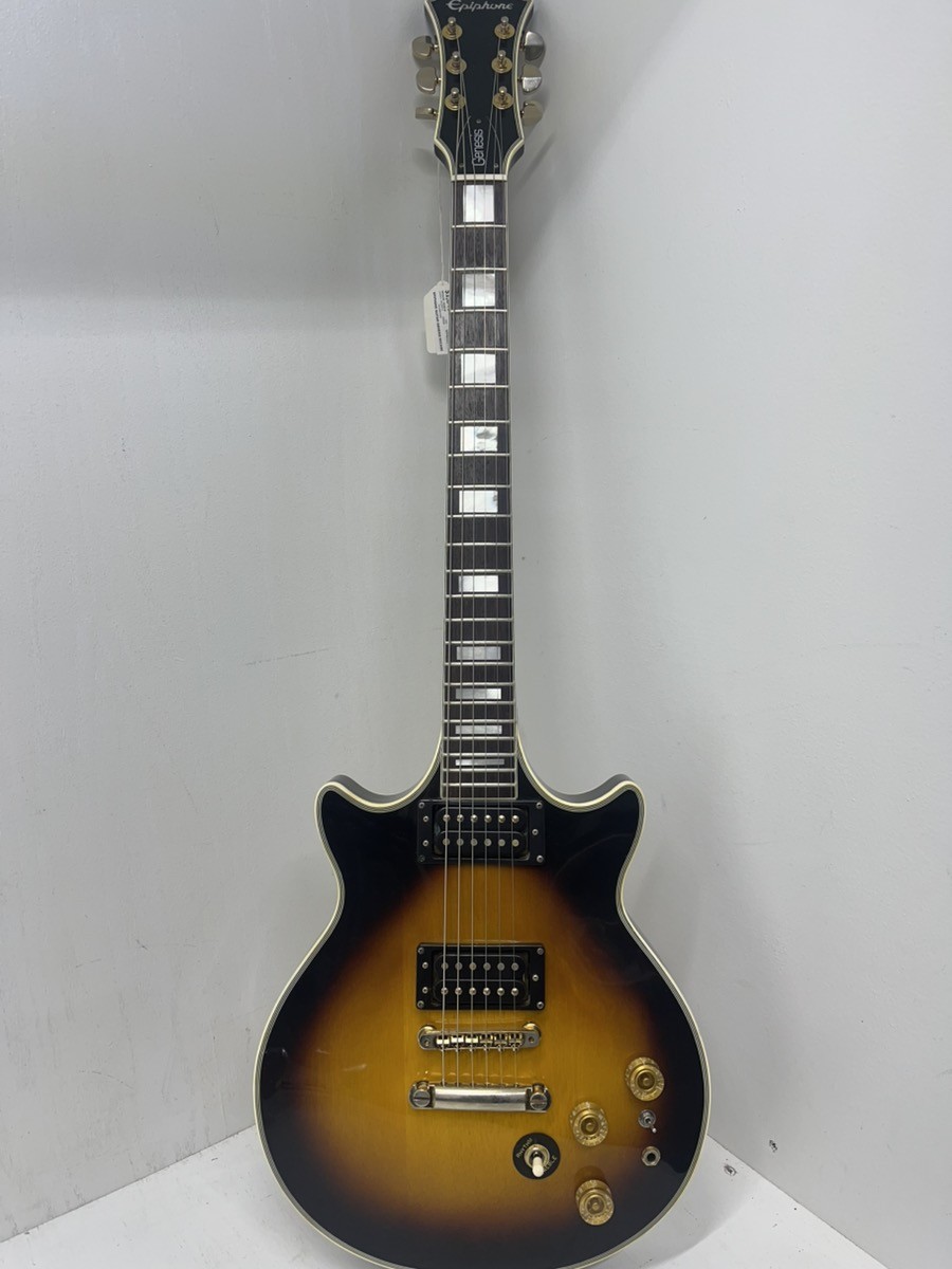 70’s-80’s Epiphone Genesis Dark Sunburst Ebony 6-String Electric Guitar