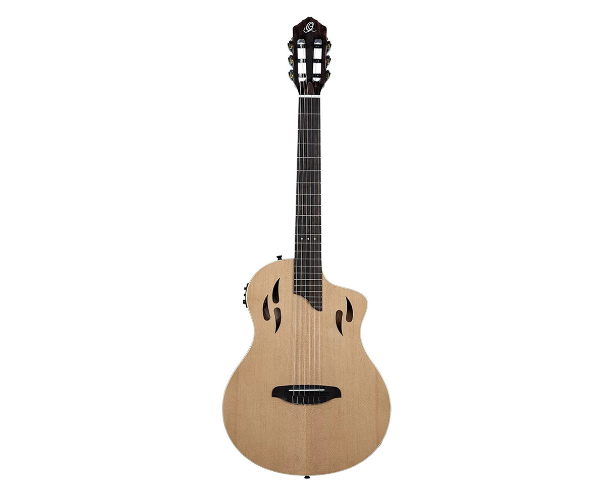 Ortega Guitars RTPSTD-NAT TourPlayer Series Thinline A/E Nylon – Open Box