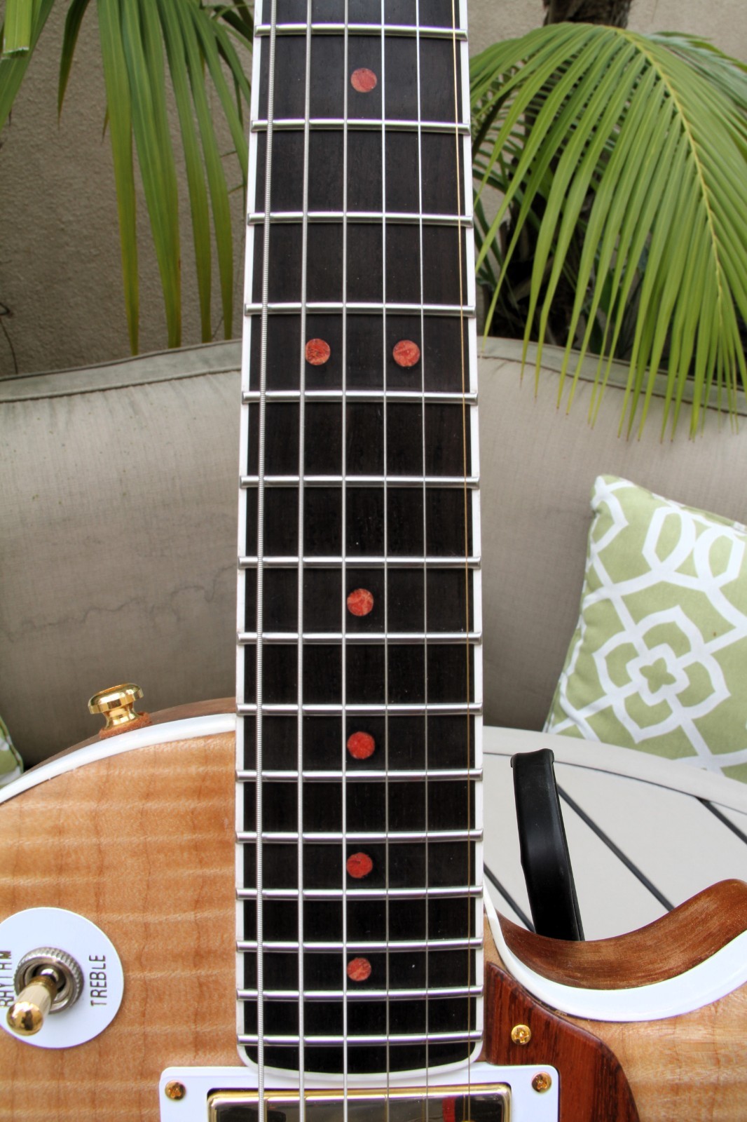 LP Style Figured Maple Top Electric Guitar
