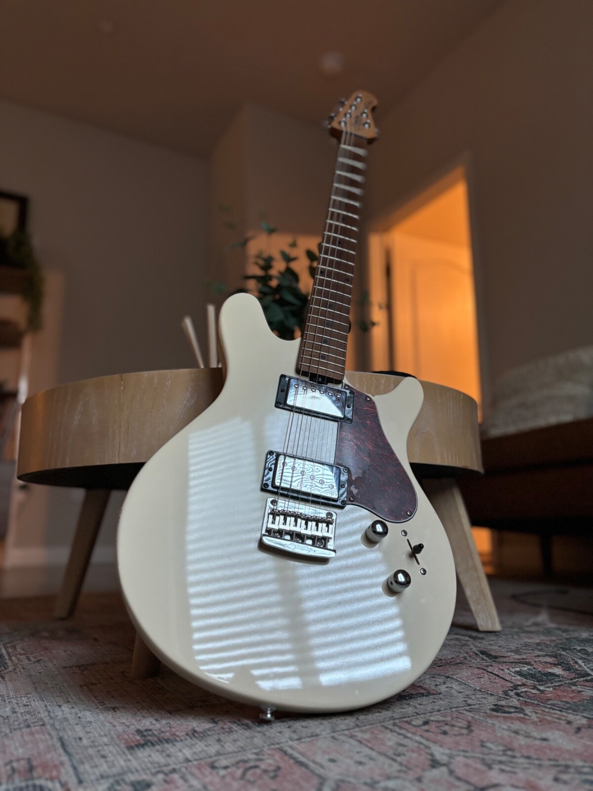 (Music man) valentine electric guitar. Cream everything works and is intact.