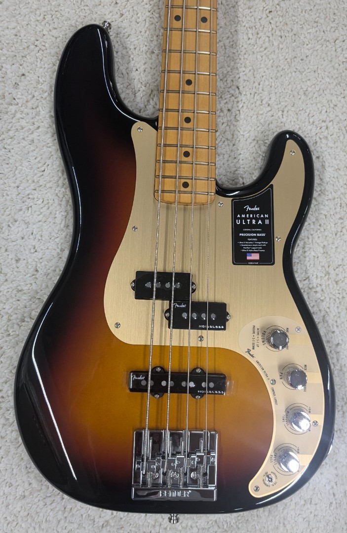 Fender American Ultra II Precision Bass®, Maple Fingerboard, Ultraburst +HS Cas