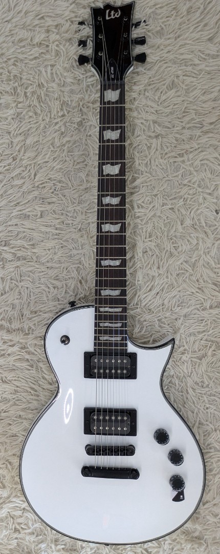LTD by ESP Eclipse EC-256 FM Snow White Finish Single Cutaway Electric Guitar
