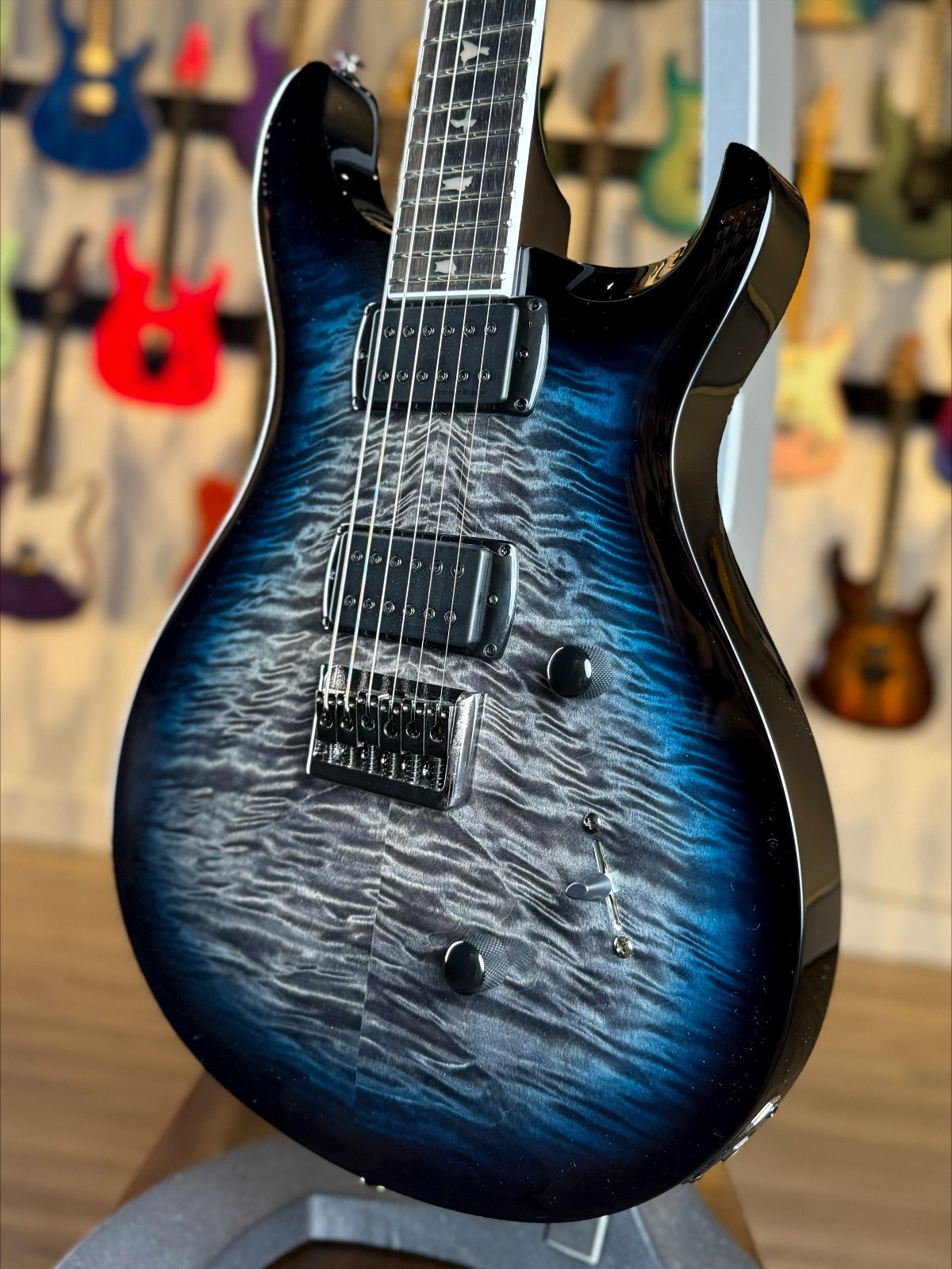 PRS SE Mark Holcomb – Holcomb Blue Burst – Quilt Maple