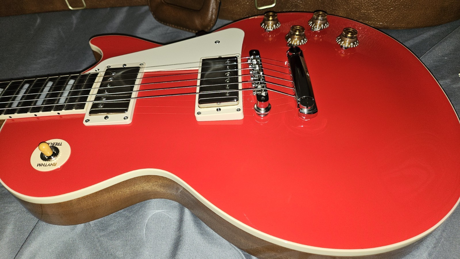 Gibson Les Paul Standard 50s Cardinal Red Custom Color Plain Top Electric Guitar