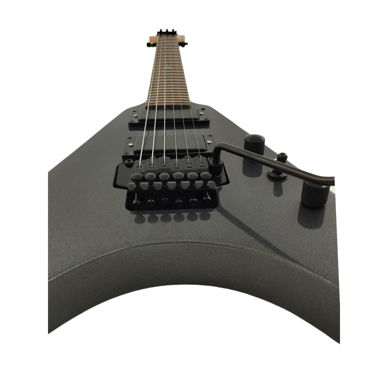 Haze HSFV 1940-J, Solidwood Gun Metal Grey, 6-String Electric Guitar