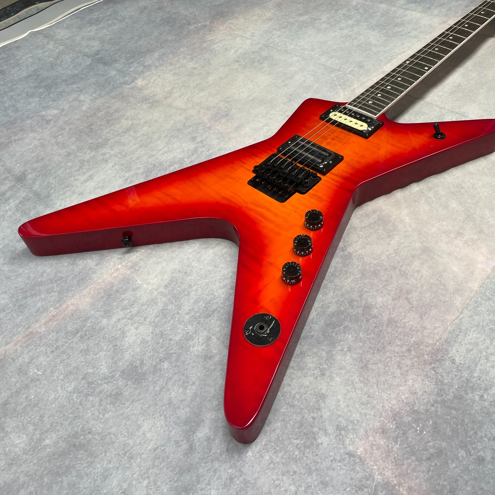 Red Dime Washbun Electric Guitar Rosewood Fretboard HH W/Floyd Free Ship 30days