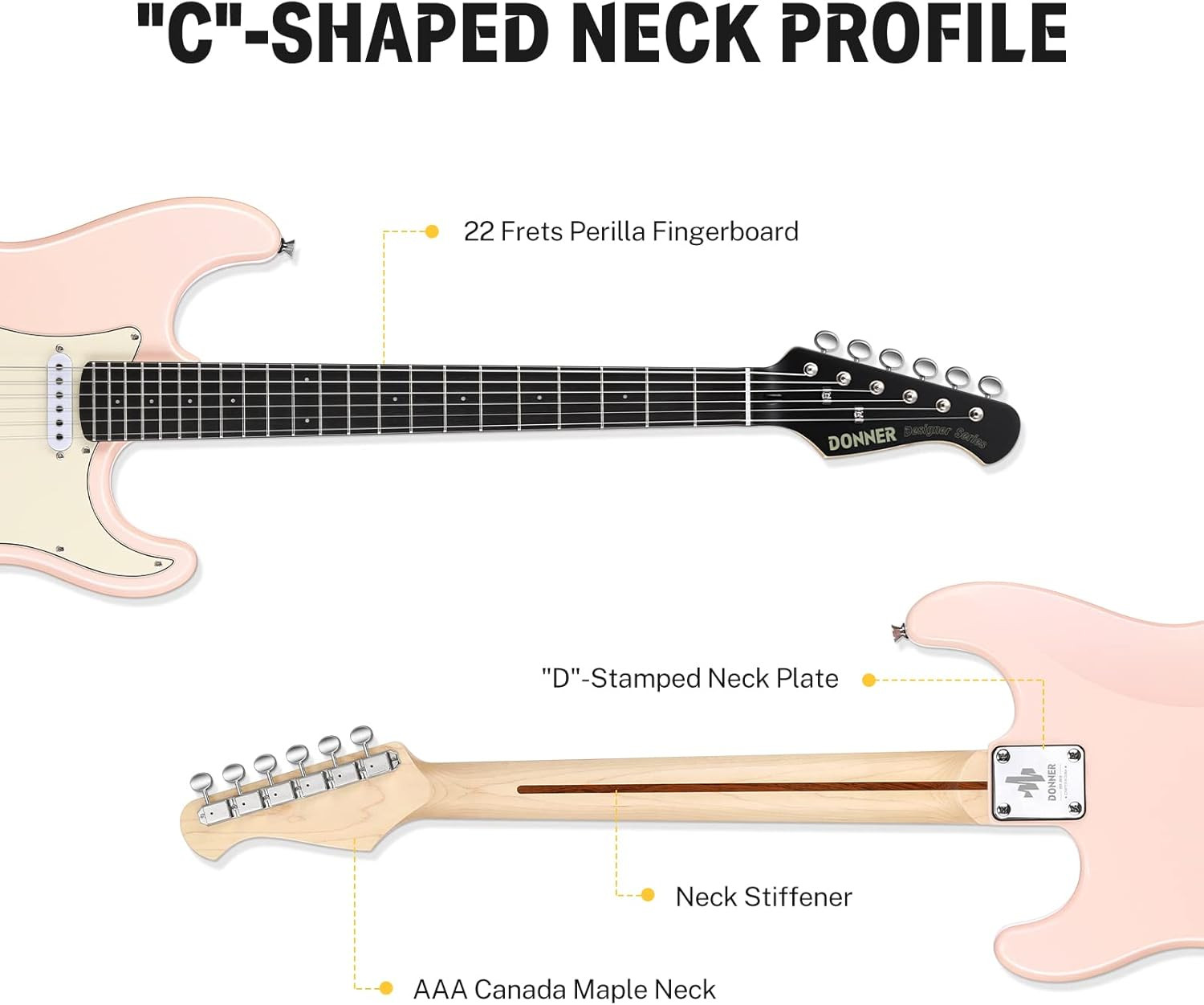 39 Inch Electric Guitar, Designer Series DST-200 Stylish Solid Body Electric Gui