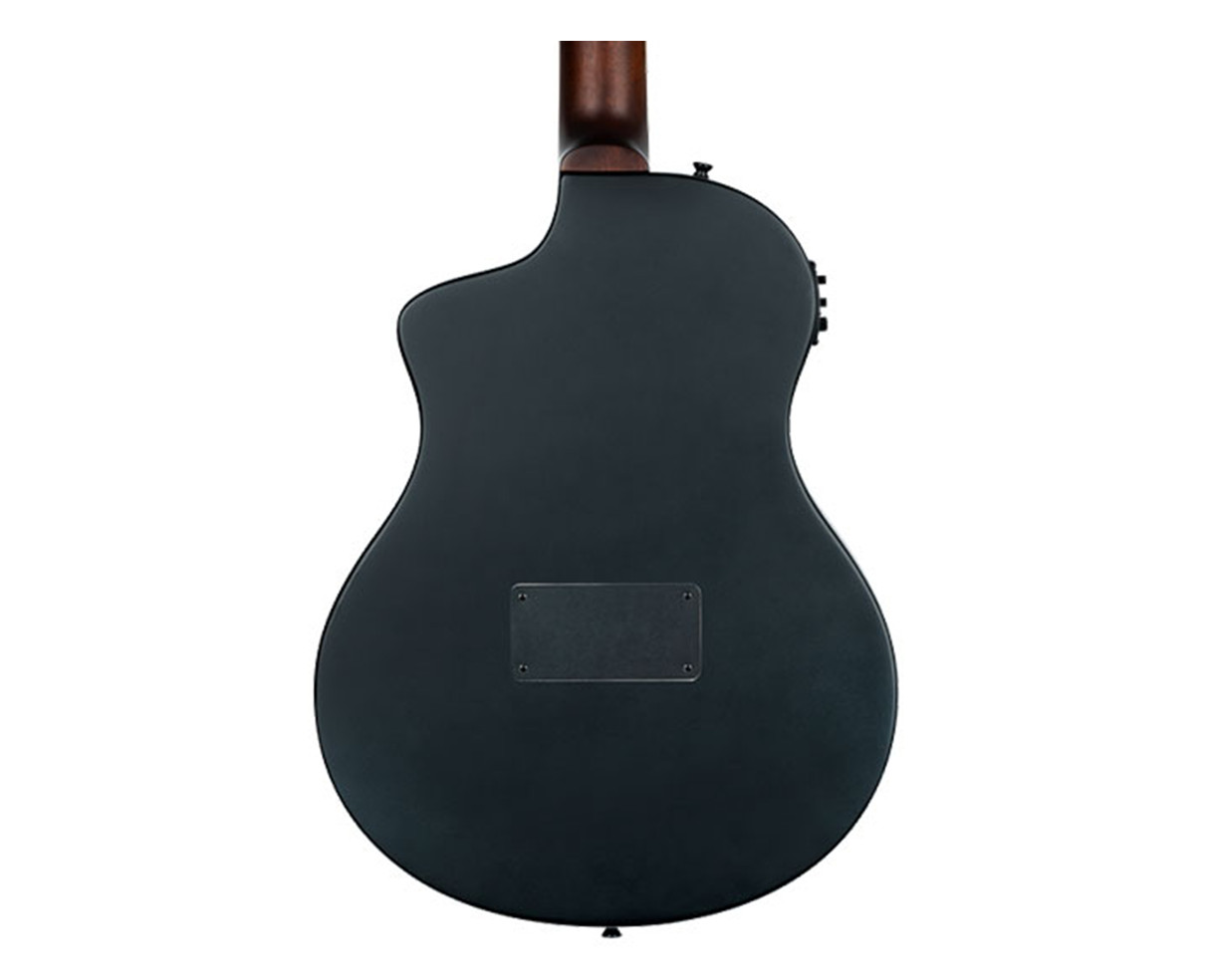 Ortega Guitars RTPSTD-SBK TourPlayer Thinline A/E Nylon – Satin Black – Open Box