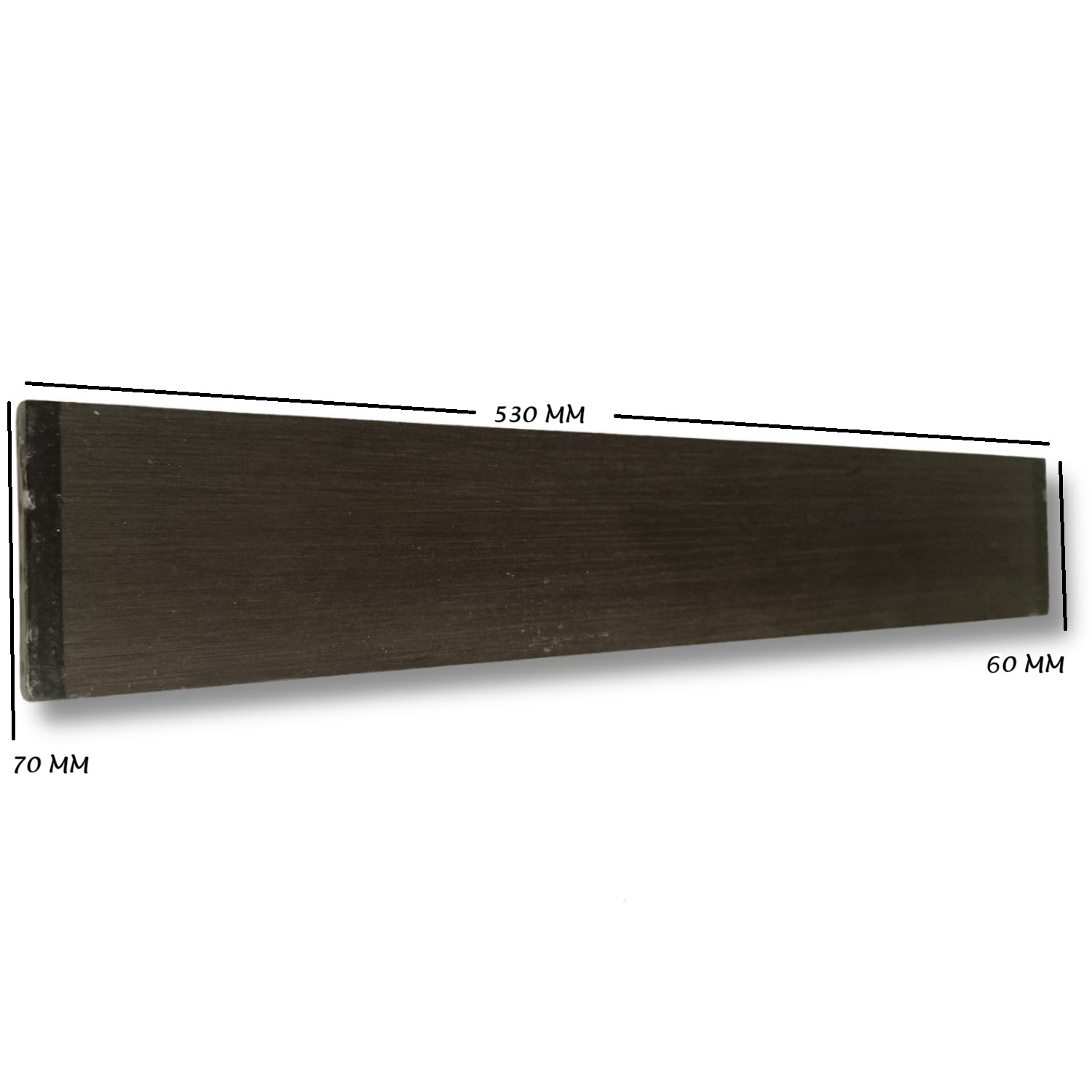 Ebony Wood Guitar Fretboard Blank High Density Black Wood Fingerboard Set 2 pcs