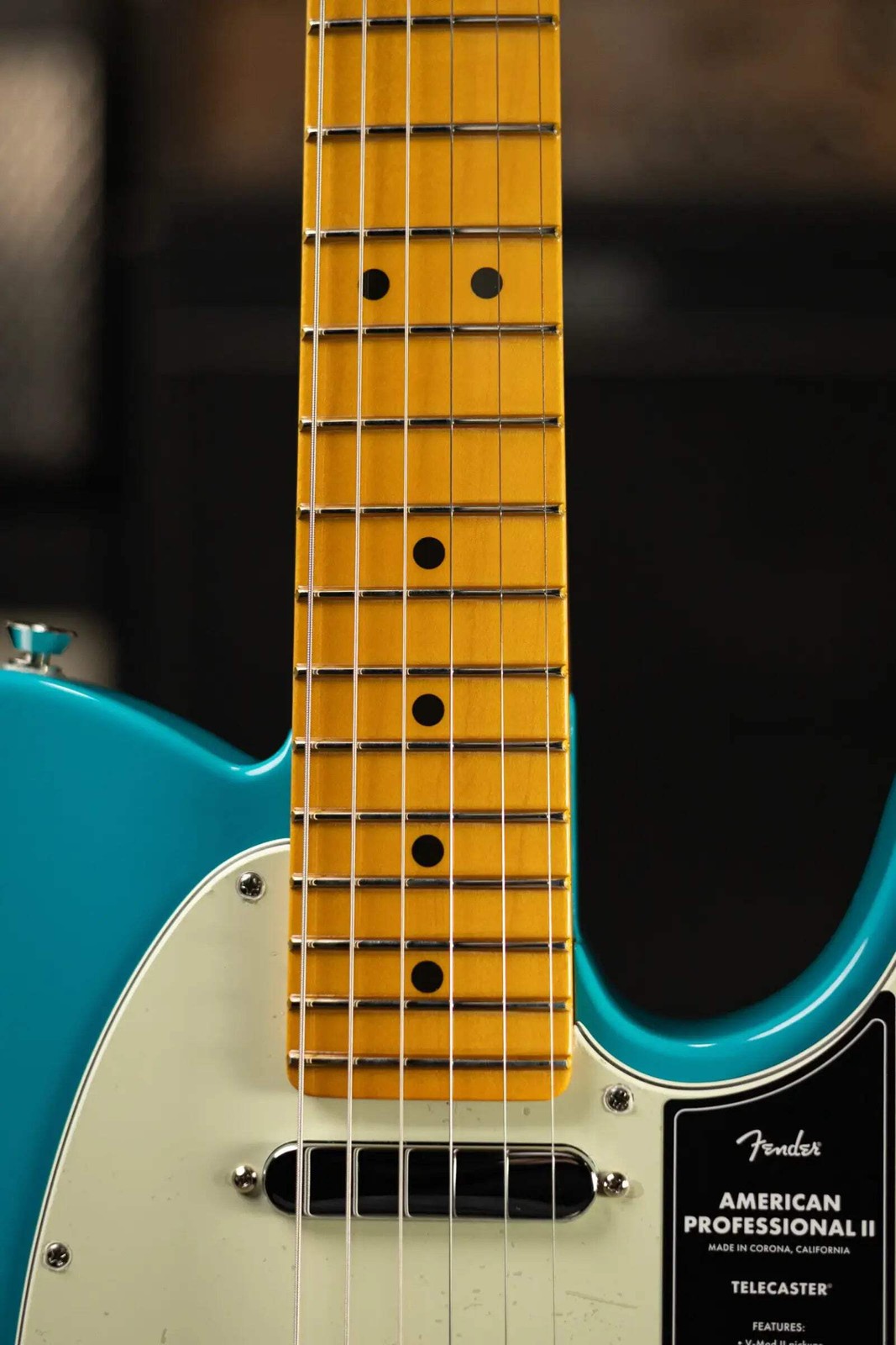 Fender American Professional II Telecaster Electric Guitar – Miami Blue with Har