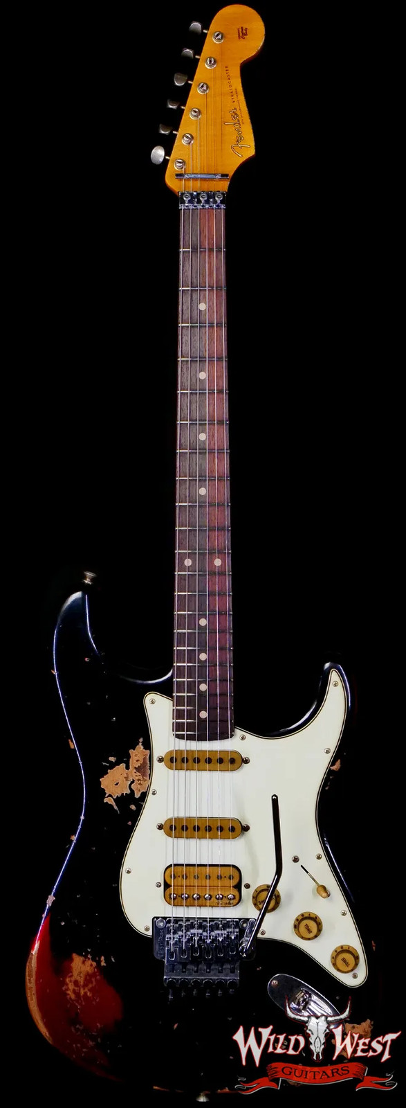 Fender Custom Shop Black Lightning Stratocaster Floyd Rose Apple Red 8.00 lbs
