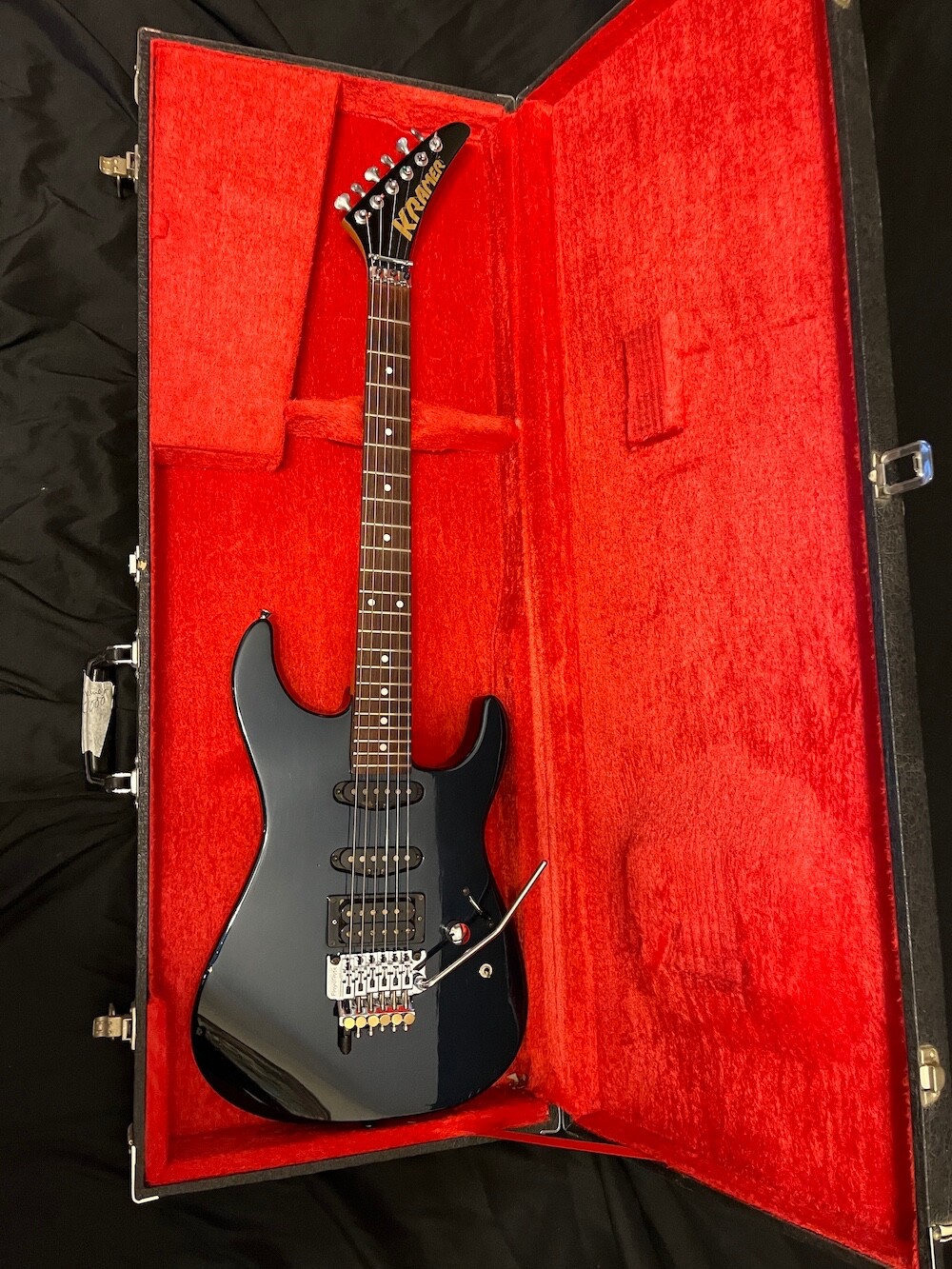 Vintage Kramer JK Guitar Blue H/S/S Floyd Rose W/Case