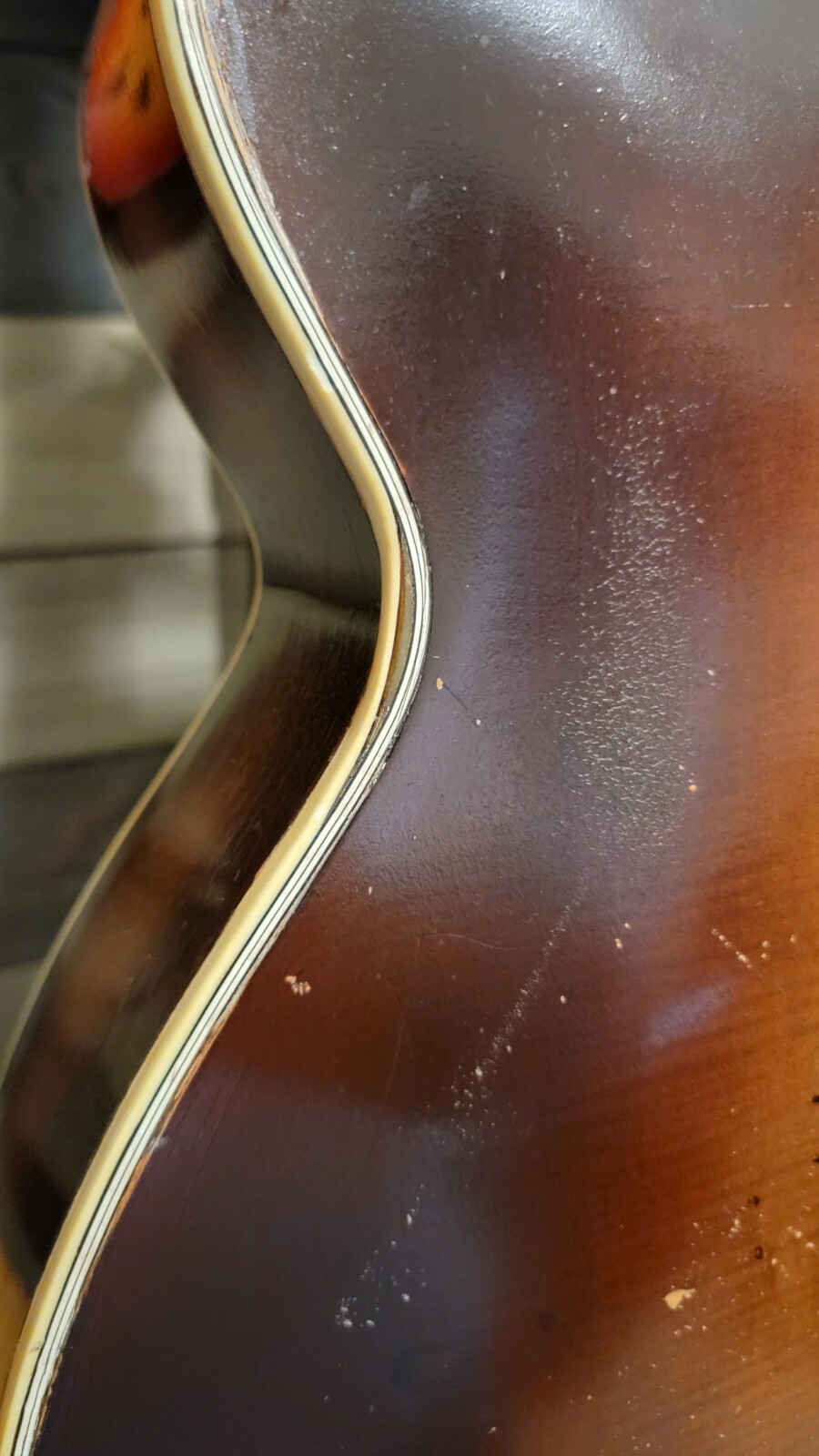 1956 Hofner President Electric Guitar 2 Pickup Cutaway Sunburst Nice Shape W/HSC