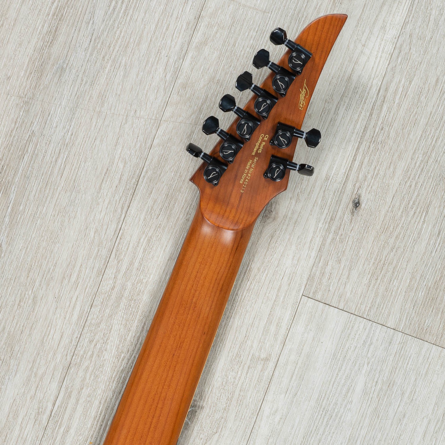 Legator Ninja N8FOD 8-String Multi-Scale Guitar, Palemoon Ebony, Jupiter
