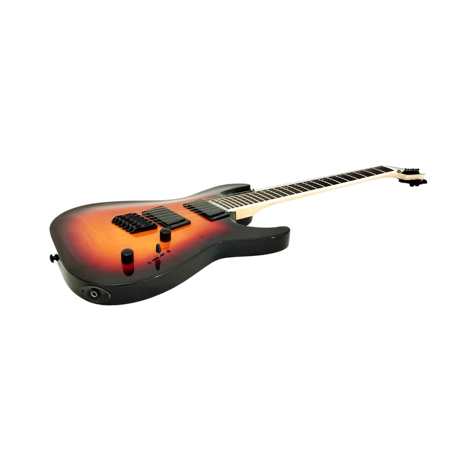 Haze 6FFTAM Trans Amber Fanned-Fret 6-String Electric Guitar + Free Gig Bag