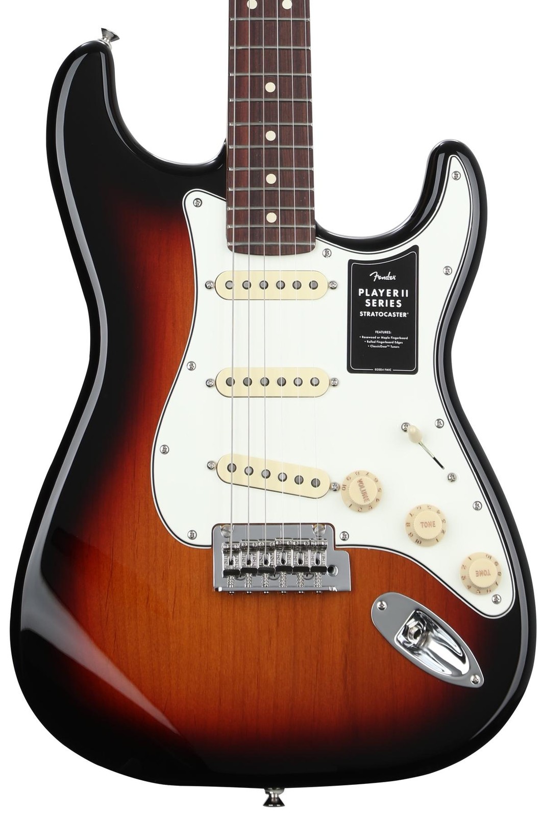 Fender Player II Stratocaster Electric Guitar – 3-color Sunburst with Rosewood