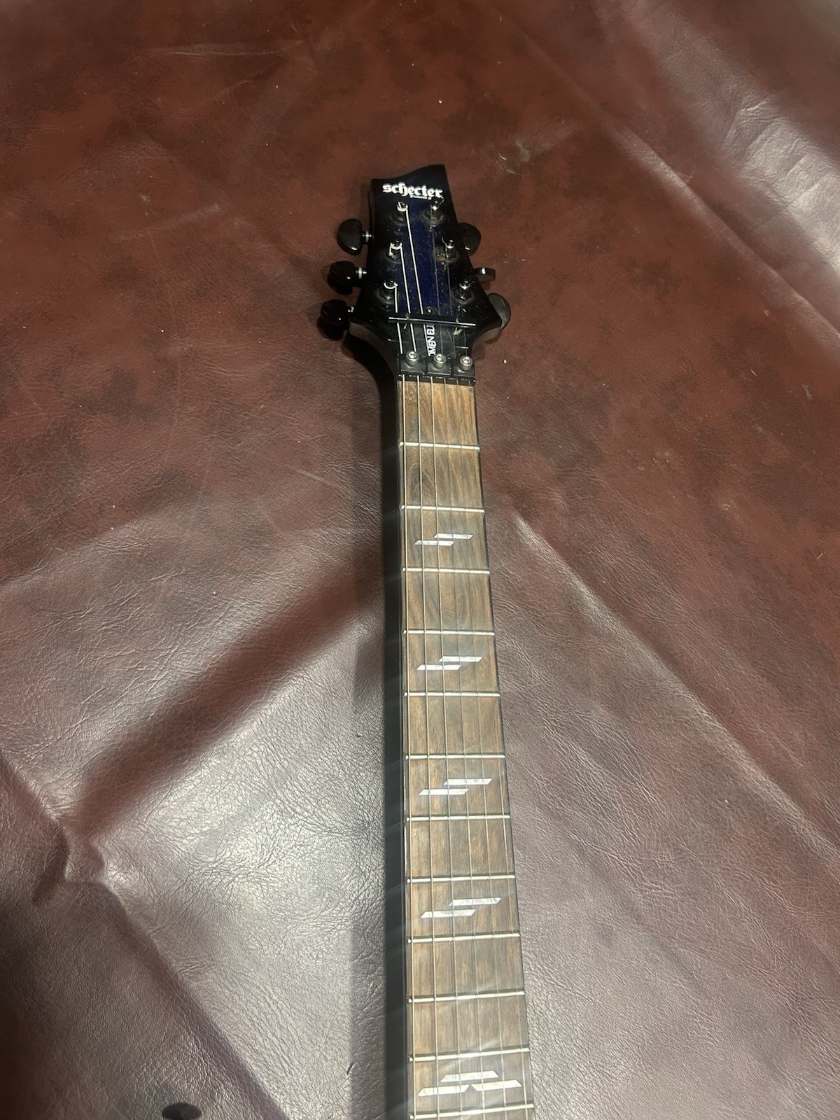 2020 Schecter Omen Elite-6 See Thru Blue Electric Guitar Floyd Rose Tremolo