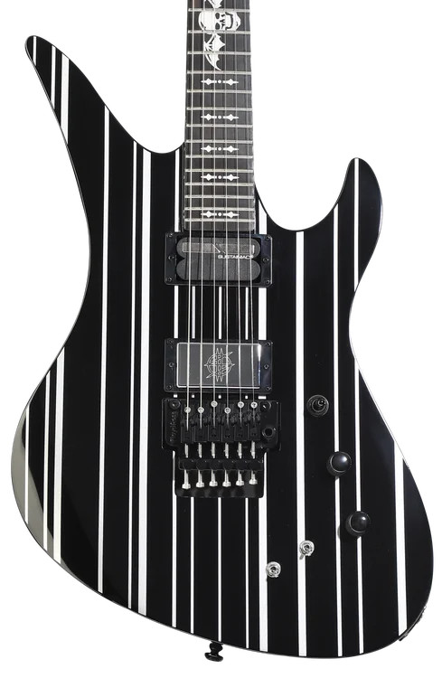 Schecter Synyster Gates Custom-S – Gloss Black with Silver Stripes