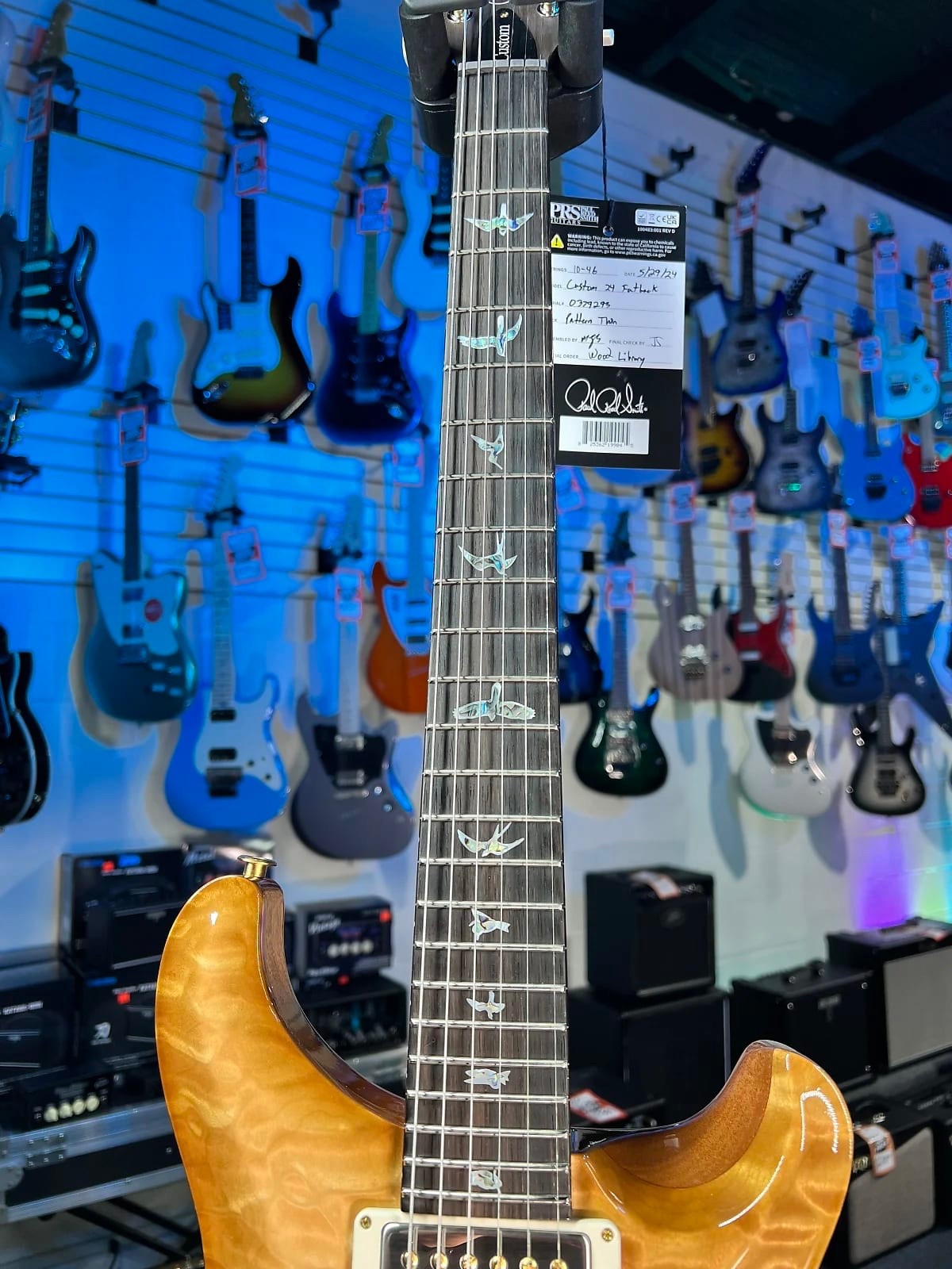 PRS Wood Library Custom 24 Fatback – Custom Color – Quilt 10 Top, Braz 293