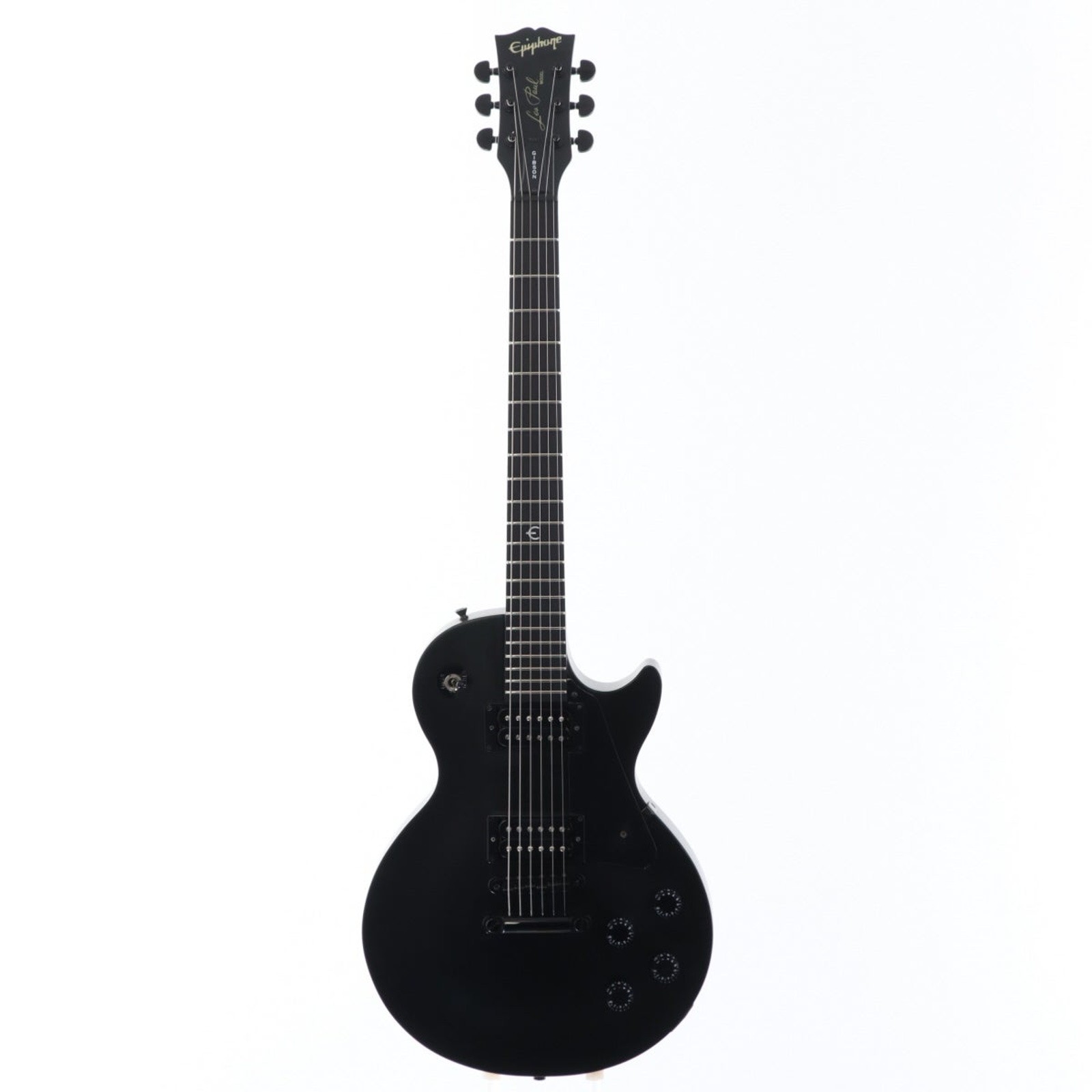 Epiphone LPS-90FB Flat Black Used 2001 Maple Top Mahogany Back Body w/Soft Case