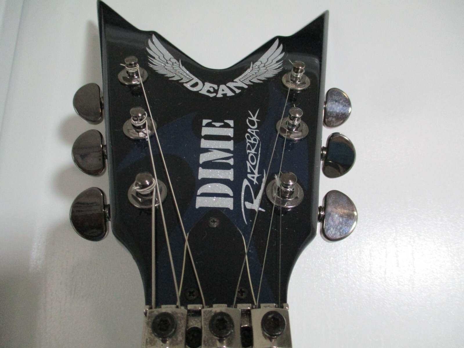 Dean RZR Razorback Black with blue &silver flames and EMG pickups
