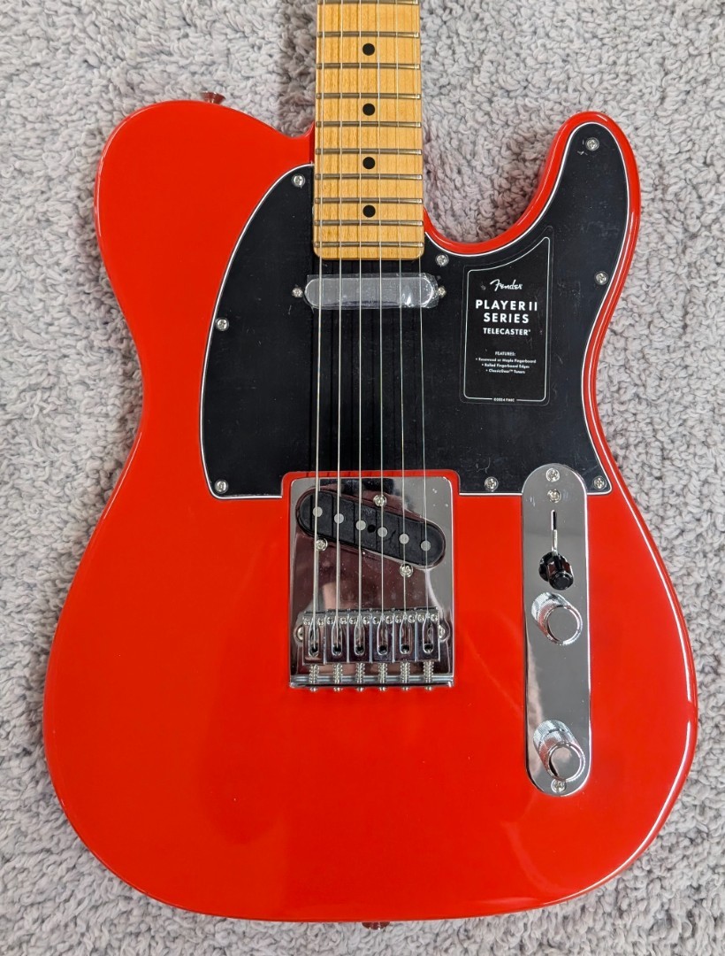 Fender Player II Telecaster Electric guitar, Maple Fingerboard, Coral Red – MIM