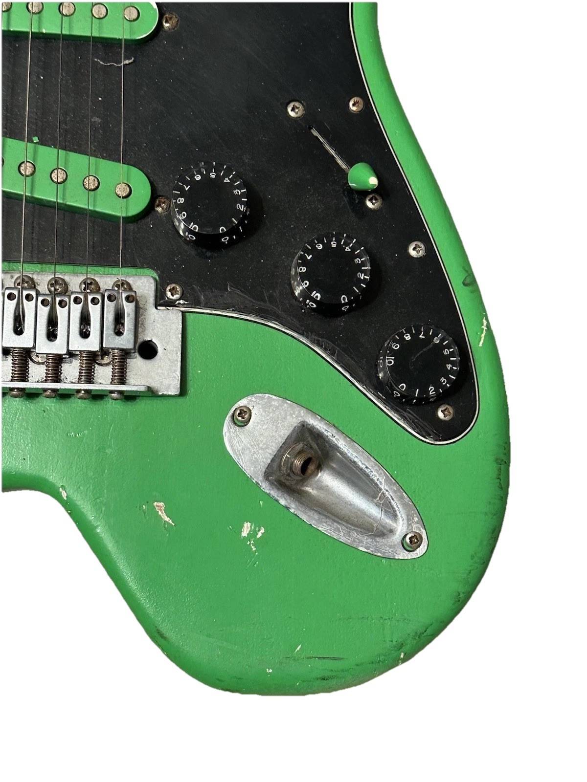 Strat Style Electric Guitar w/ Fender Squier Neck – Custom Green Player