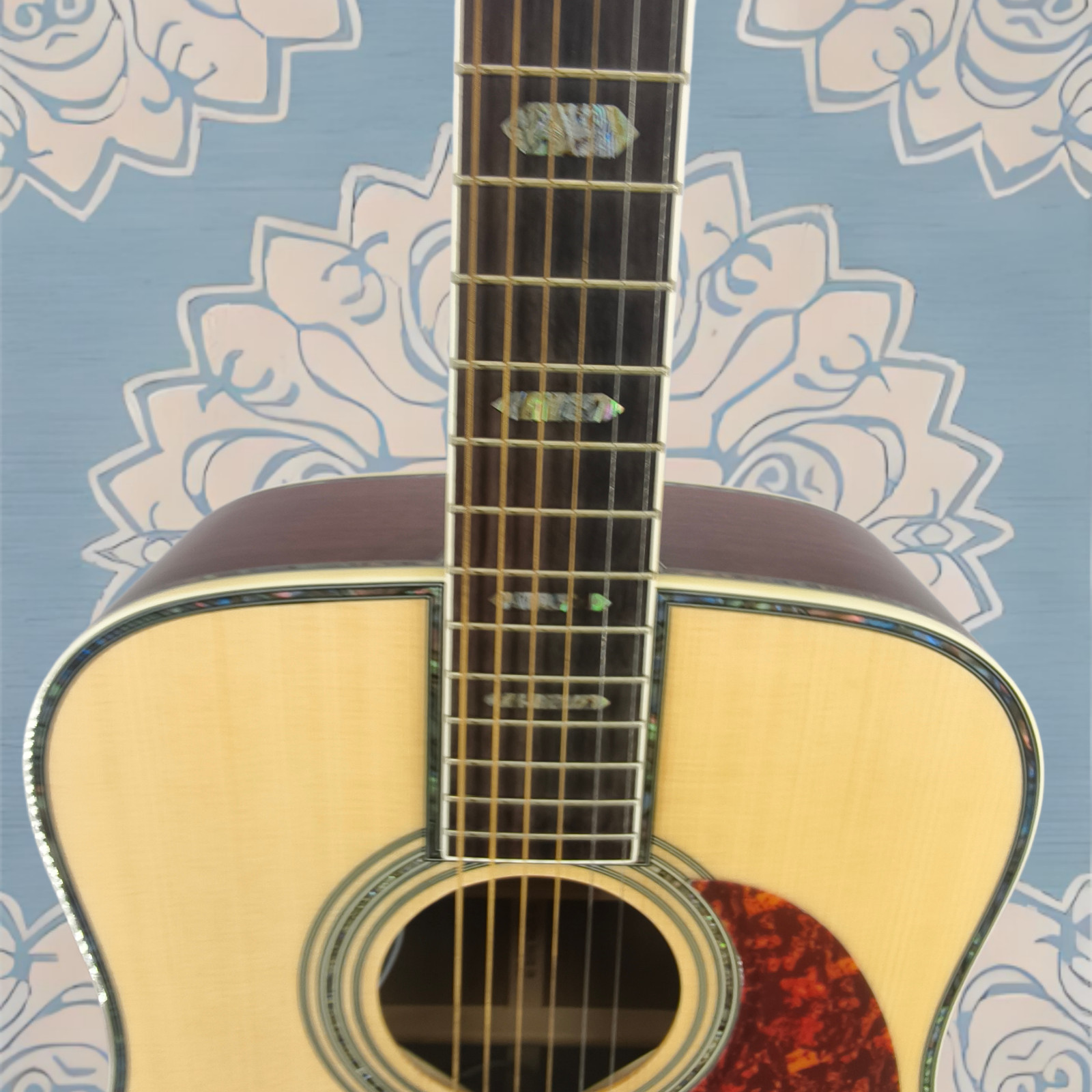 US Ship D-45 Acoustic Guitar Natural Finish Spruce Top Rosewood Back